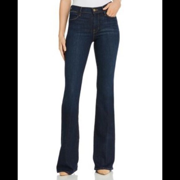 J Brand High Waist Flare Dark Wash Jeans Sz 27 - Picture 1 of 9